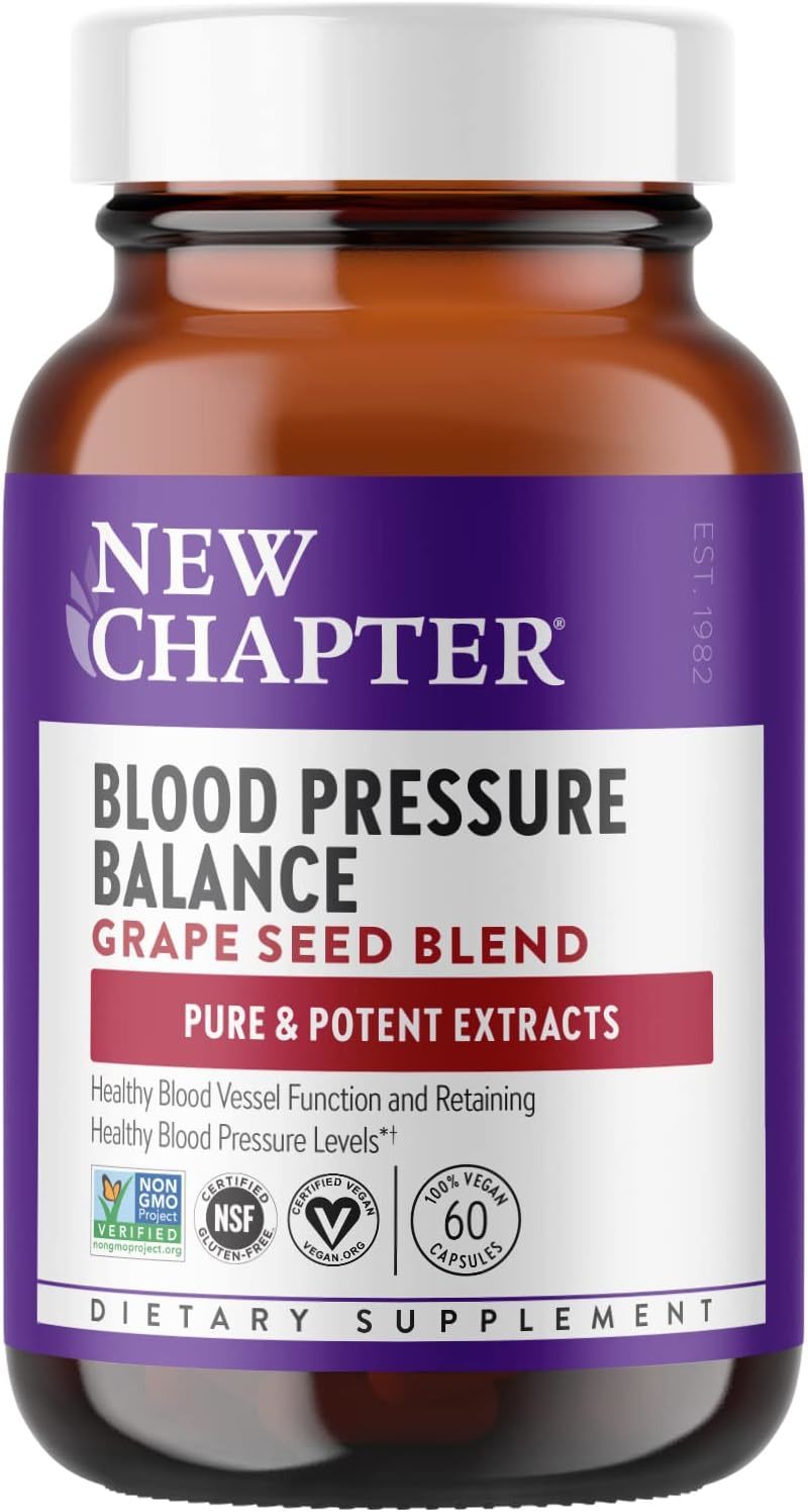 New Chapter Blood Pressure Balance Grape Seed Blend - 60 Veg Capsule Exp... - $45.99