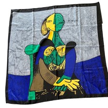 VTG Picasso MCM Print Scarf Cubism Seated Woman - $19.79