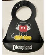 Mickey Mouse Bib Silicone Black Disneyland Disney Resort Baby Toddler Bibs - $26.05 CAD