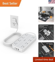 Multi-Port Charging Station 10FT Extension Cord with 8 Outlets &amp; USB Ports - $42.50