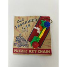 Vintage 1950s Old Fashioned Car Puzzle Key Chain by National Plastics Corp - $50.00