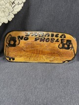 Vintage Wood Jamaica “No Problem” Wall Hanging Sign 15” Carved Painted Map - £11.87 GBP
