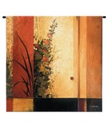 53x53 HOLLYHOCK Asian Abstract Botanical Floral Tapestry Wall Hanging - $178.20