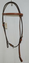 Unbranded 2593 Leather Double Buckle Browband Headstall Brown Color - £28.83 GBP