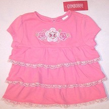 NWT Gymboree Girl&#39;s Pink Tiered Flower Top, Love Is In the Air, Size 2T - £10.17 GBP