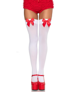 Womens Satin Bow Accent Thigh Highs - €11,38 EUR