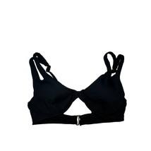 BECCA Cut Out Strap Bikini Top Black size L New - £17.77 GBP
