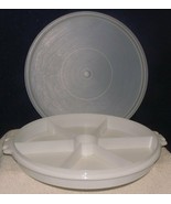 Vintage Tupperware #405 Sheer Divided Party Susan Serving Tray With Lid 224 - €6,91 EUR
