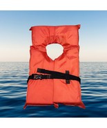 Stearns Type II 2 Life Vest Jacket Adult Universal Model 1530 Orange Strap - $19.76 CAD