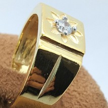 14K Gelb Vergoldet 0.10Ct Moissanit Solitaire Verlobung Hochzeit Rosa Ring - £105.66 GBP