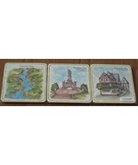 Nice Set of 6 Cork Coasters - Various Scenes from The Rhein - BRAND NEW ... - $19.79