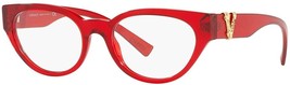 Versace Eyeglasses VE3282 5280 53mm Transparent Red / Demo Lens - $2,238.17 MXN