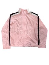 Nike Sportswear Pink Vintage Windbreaker Size XL Full Zip White Swoosh Fall - £15.86 GBP