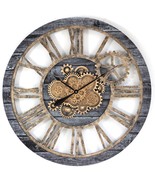 Wall clock 36 inches with real moving gears Carbon Grey - £343.01 GBP