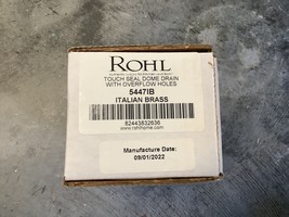 Rohl 5447IB Slotted Touch Seal Dome Drain With 6&quot; Tailpiece - Italian Brass - $239.90