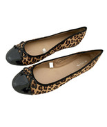 Merona Multicolored Leopard Cheetah Print Ballet Flats Shoes With Bow Sz... - $18.81