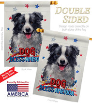 Patriotic Border Collie House Flag Dog 28 X40 Double-Sided Banner - £29.55 GBP