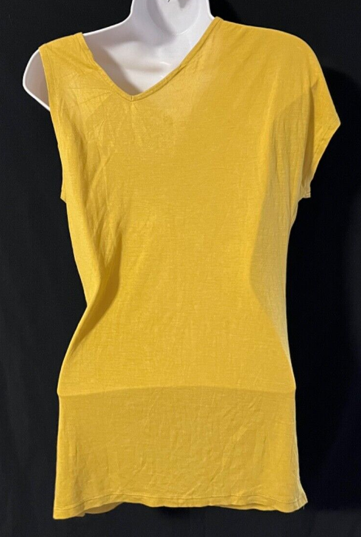 Jazmin Chebar Mustard Yellow Asymetrical One Sleeve Blouse Size 1 (US-M) NWOT Item image 5