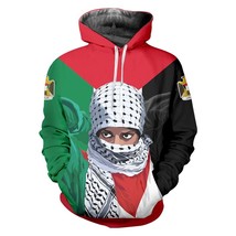 IFPD EU Size Men&#39;s Free Palestine Hoodie Sweatshirts 3D Palestine Scarf Girl Pri - £57.81 GBP