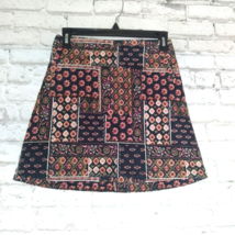 Hollister Skirt Womens 0 Black Floral Mini Skirt Pockets Boho Side Zip C... - $19.99