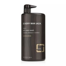 2pks 32 fl oz Men&#39;s Hydrating Sandalwood 3-in-1 Shampoo, Conditioner, &amp; Body W - £46.75 GBP