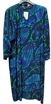Vestido Mujer Verano Molto Elegante Pura Seda Medida Grande Azul Ceremonia It - £175.05 GBP