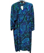 Vestido Mujer Verano Molto Elegante Pura Seda Medida Grande Azul Ceremon... - £173.65 GBP