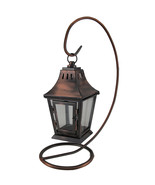 Scratch &amp; Dent Antique Copper Finish Metal Candle lantern and Stand - £16.30 GBP