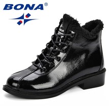 BONA New Women Snow Boots Platform Warm Plush Classic High Top Round Toe Flat Co - £50.16 GBP