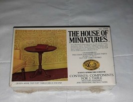 The House of Miniatures Queen Anne tilt top table kit #40008 Dollhouse F... - £12.54 GBP