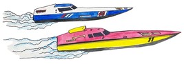 Boat Racing Offshore Class Raceboat Vee Bottom Raceboats - $6.95+