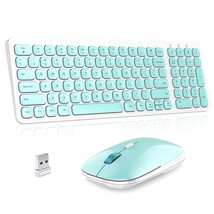 Wireless Keyboard Mouse Combo, Compact Full Size Wireless Keyboard And M... - £43.82 GBP