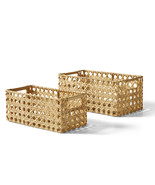 Better Homes &amp; Gardens Natural Cane Weave Basket Set 2-Piece - £26.66 GBP