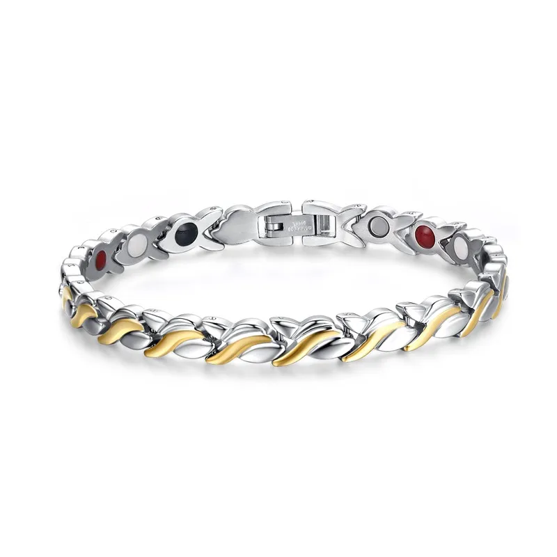 7mm Adjustable Length Health Bracelet for Women Stainless Steel With Germanium H - $33.63