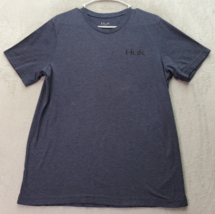 Huk T Shirt Men Large Blue Gray Fish Graphic Print Cotton Short Sleeve Crew Neck - £14.10 GBP
