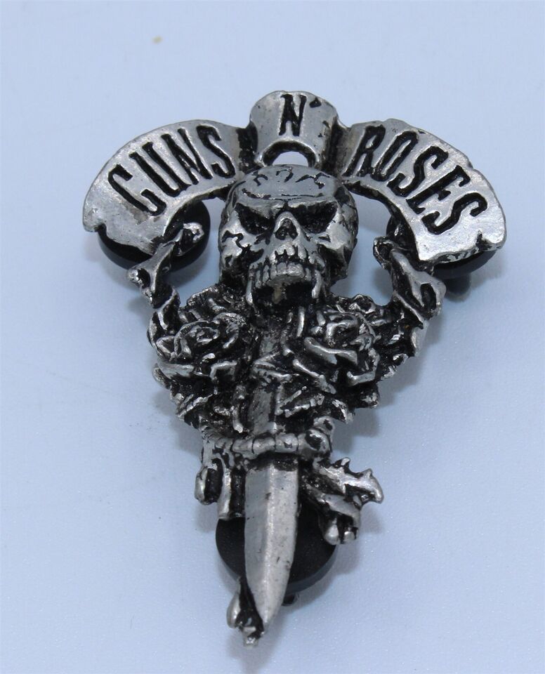 Primary image for Guns N' Roses Pin Brooch - English Pewter Alchemy Poker Vintage 1992