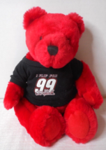 Active Creations I FLIP FOR Carl Edwards #99 Red Plush Bear Black Shirt 11&quot; - $13.99