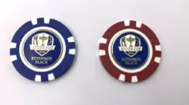 Ryder Cup 2025 Blackpage Black - Red Poker Chip with removable RC Ball M... - $13.60
