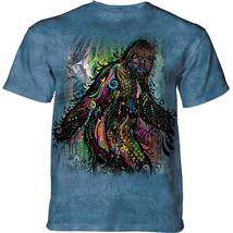 Russo Bigfoot Sasquatch Unisex Adult T-Shirt Blue by The Mountain 100% Cotton - £20.52 GBP