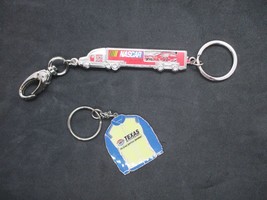 Lot of 2 - NASCAR Hauler &amp; Texas Motor Speedway - Key Ring Keychains - £3.93 GBP