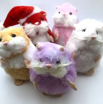 Webkinz Hamsters Lot of 5 -Purple, White, Santa, Pink &amp; Cream - No Codes - £30.28 GBP