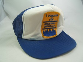T Donovan &amp; Sons Industrial Chemicals Patch Hat Vintage Snapback Trucker Cap - $22.60