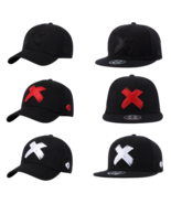 Baseball Cap X Logo Snapback Adjustable Youth Fashion Black Hat for Teen... - £29.23 GBP