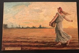 Vintage French Woman Linen Postcard - Beautiful  - $3.65