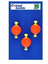 Comal Tackle 1” Weighted Foam Snap-On Float, Qty 3, Orange - £3.89 GBP