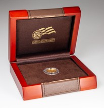 2008-W Poliertes Gold 1/10 Oz. Handgehoben Buffalo G$5 Münze Mit AVD Stichtag - £643.99 GBP