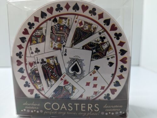 Primary image for Thirstystone Playing Card Coasters Poker Card Night Set of 4 Corked Absorbent