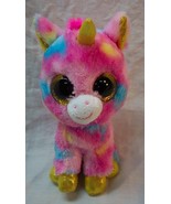 TY Beanie Boos BIG EYED FANTASIA COLORFUL UNICORN 6&quot; Plush STUFFED ANIMAL - $280.10 MXN