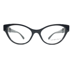 Versace Eyeglasses Frames MOD.3305 GB1 Polished Black Cat Eye Full Rim 53-17-140 - $118.79