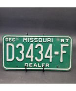 Vintage Aluminum DEC 1987 Green White Missouri Dealership License Plate ... - $168.65 MXN